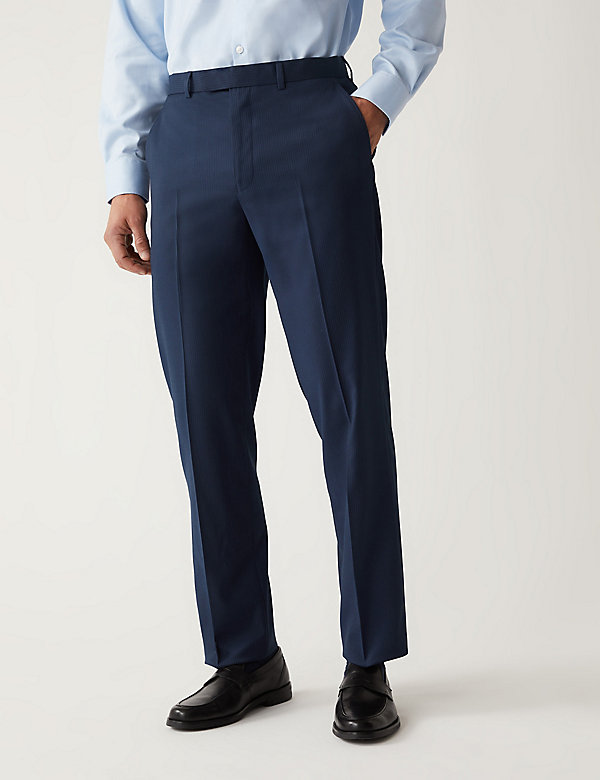 Regular Fit Pinstripe Stretch Suit - DK
