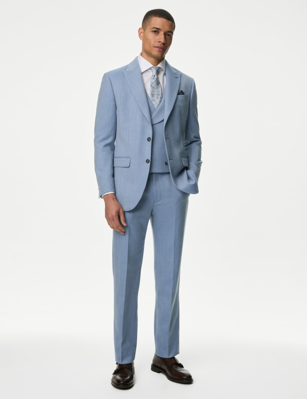 Mens 3 Piece Linen Suit Summer Breathable Wedding Cotton Baby Blue Light:  Buy Online - Happy Gentleman United States