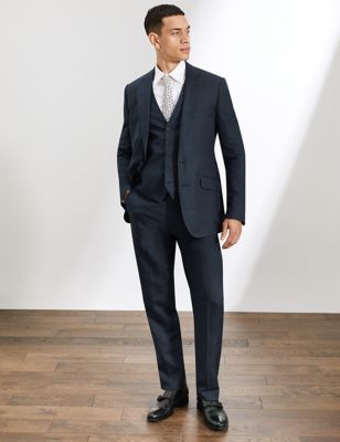 Tailored Fit Silk Rich And Linen Suit
