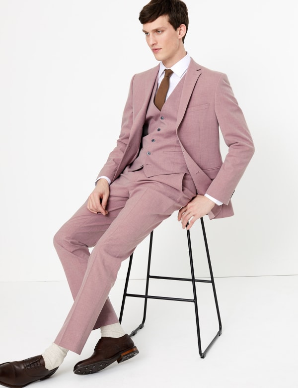 Pastel Slim Fit 3 Piece Suit
