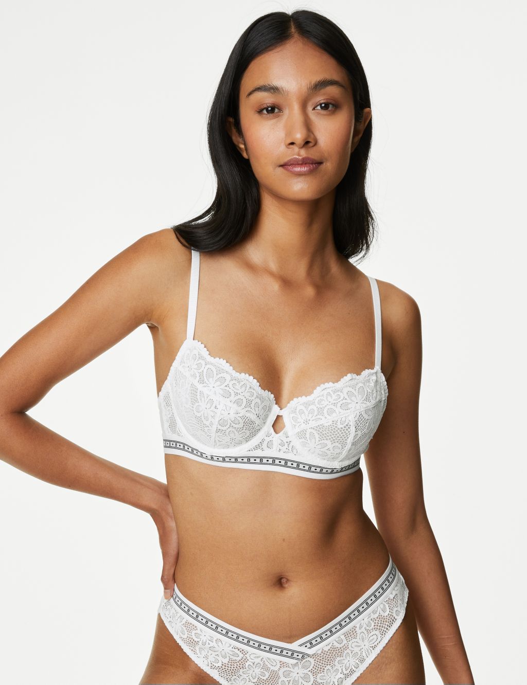 Cleo Lace Wired Demi Cup Bra Set