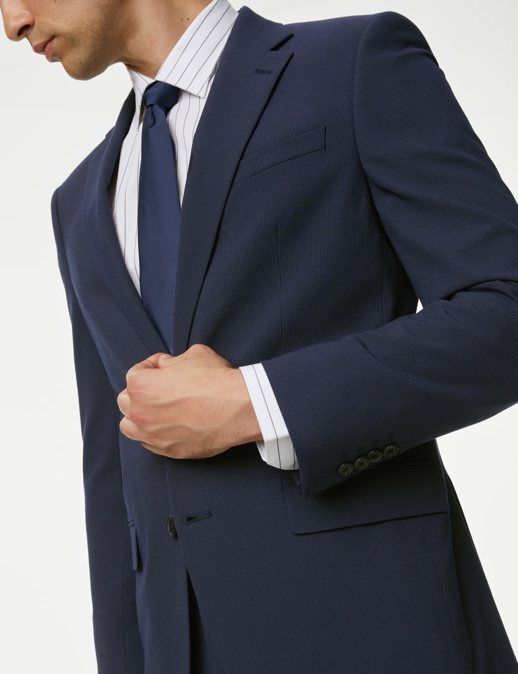 Regular Fit Striped Stretch Suit image 7