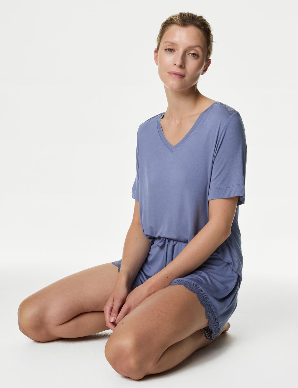 Body Soft™ Lace Detail Pyjama Top Set