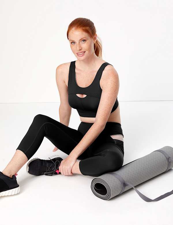 Extra High Impact Bra Set with Cropped Leggings