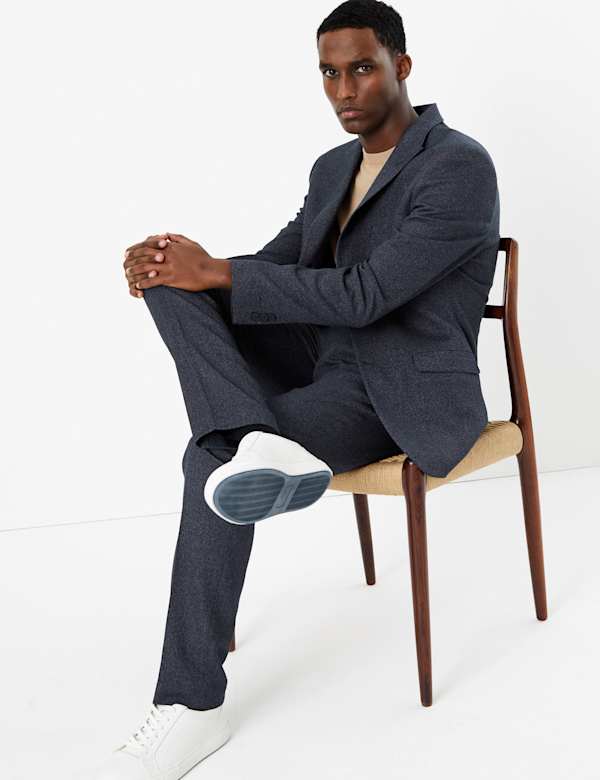 Skinny Fit Textured Suit