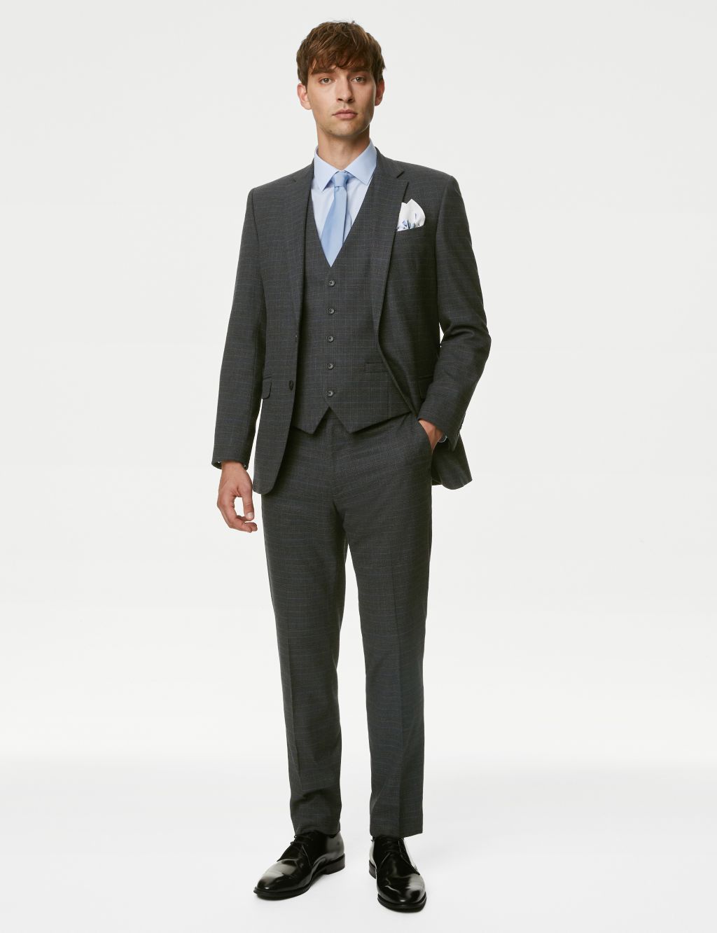Slim Fit Prince of Wales Check Suit image 6