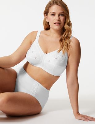 Marks & Spencer Total Support Embroidered Full Cup Bra - White