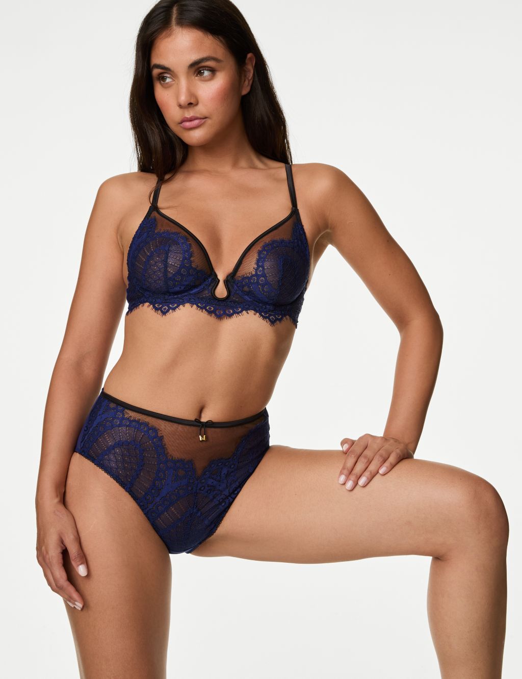 Christelle Lace Wired Plunge Bra Set A-E