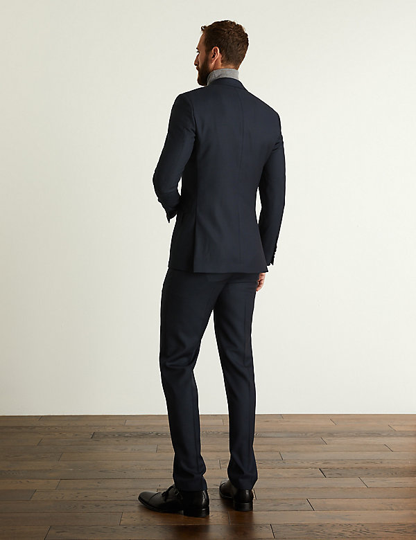 Slim Fit Pure Wool Birdseye Suit - RO