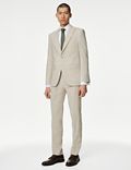 Tailored Fit Italian Linen Miracle™ Stripe Suit