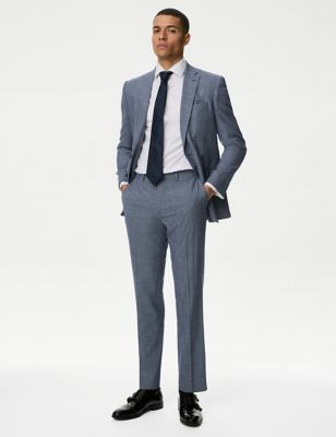 Slim Fit Puppytooth Stretch Suit