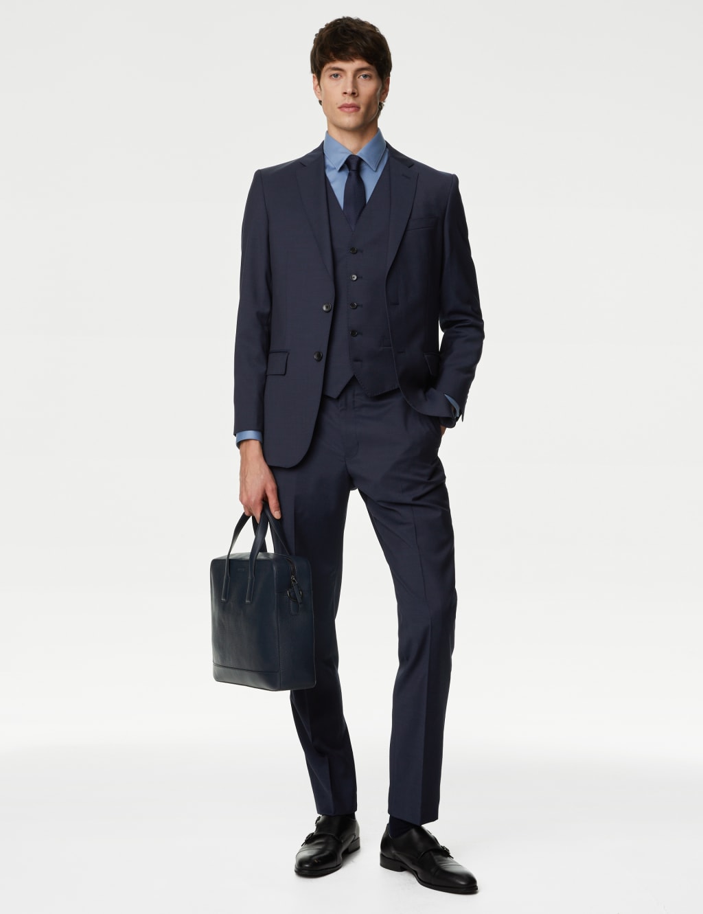 Tailored Fit Pure Wool Twill Suit image 1