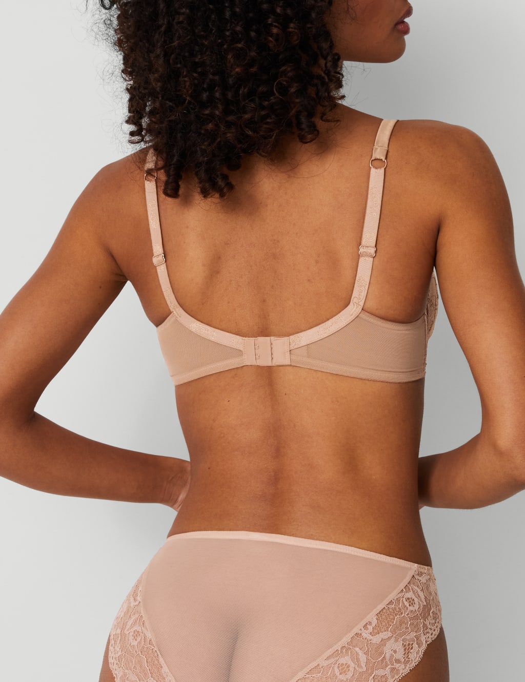 Silk & Lace Wired Full Cup Bra Set A-E image 4