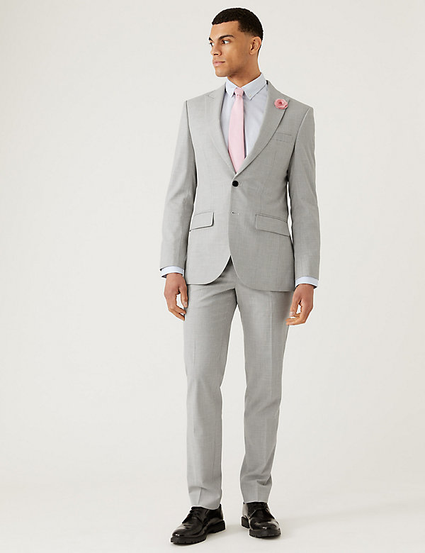 Slim Fit Prince Of Wales Check Suit - SE