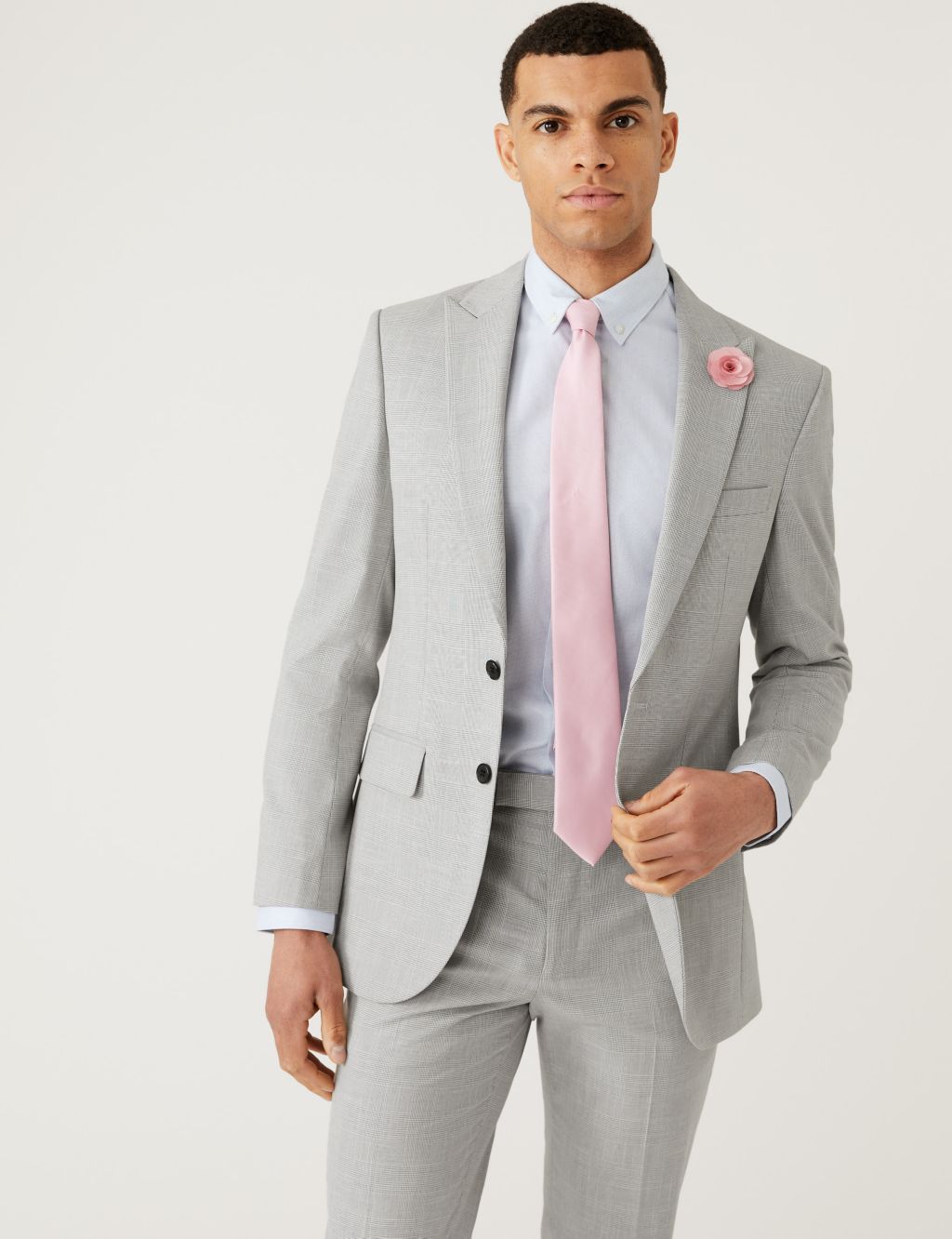 Slim Fit Prince Of Wales Check Suit image 2