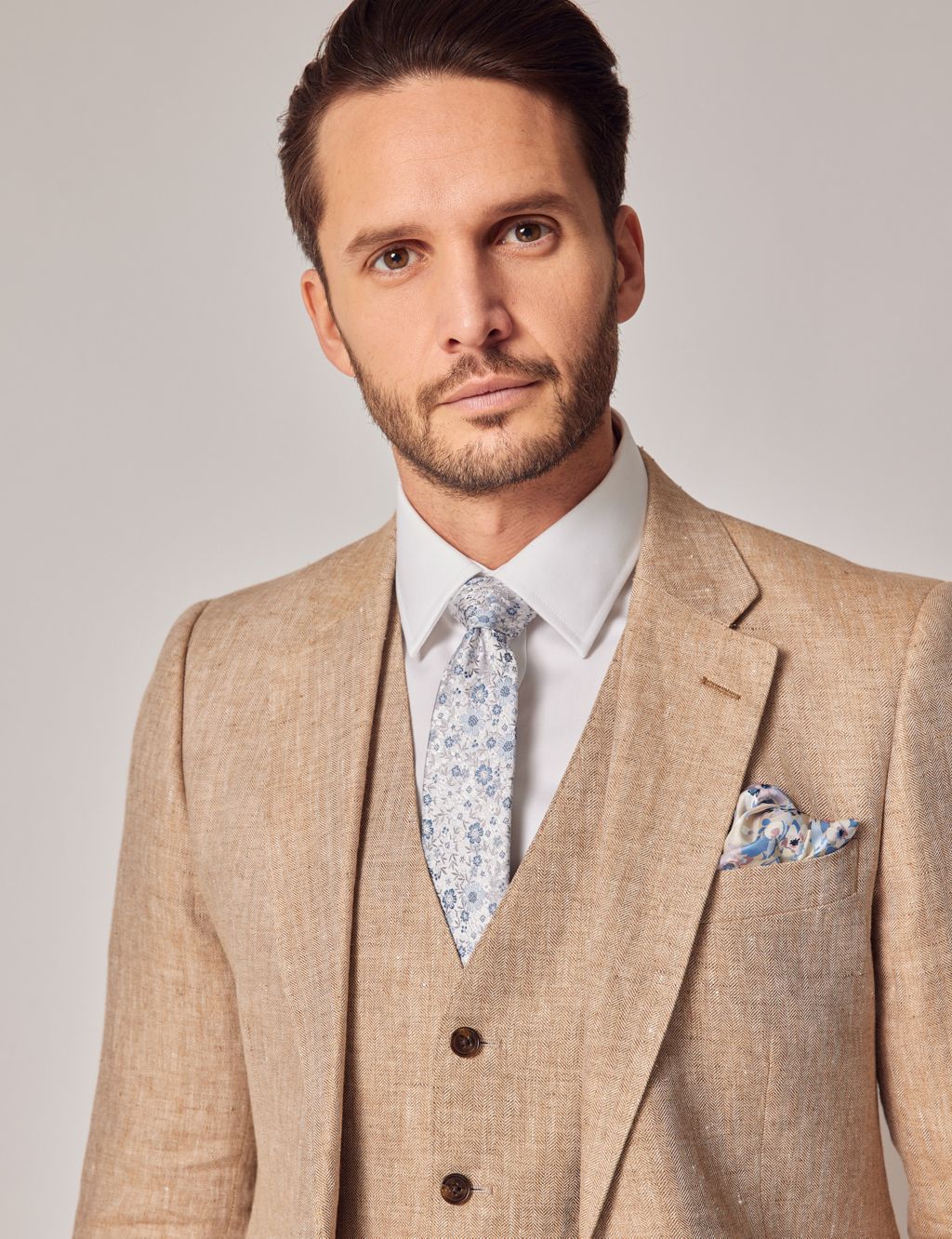 Tailored Fit Pure Linen Suit image 7