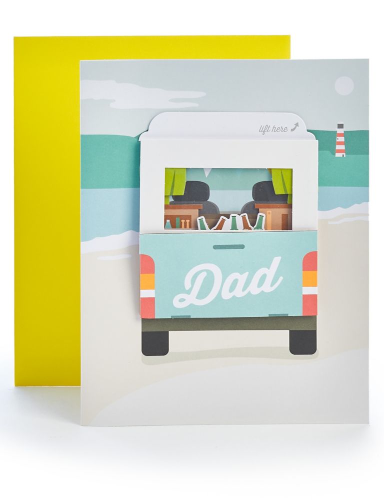 Dad 3D Camper Van Birthday Card 1 of 4