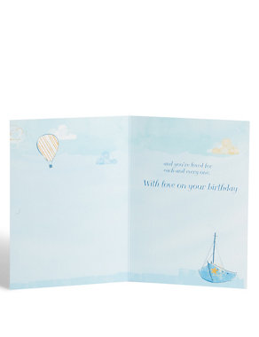 Dad Hot Air Balloon Scene Birthday Card Image 2 of 3