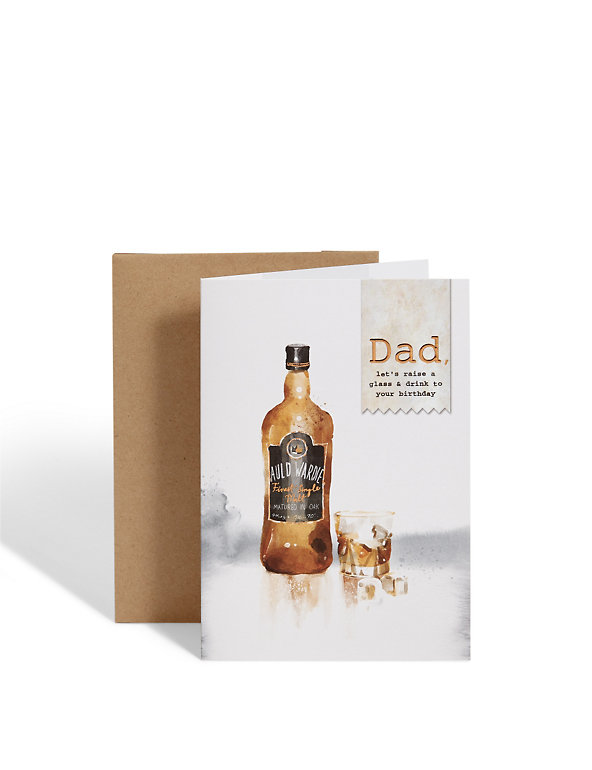 Dad Whisky Birthday Card Image 1 of 2