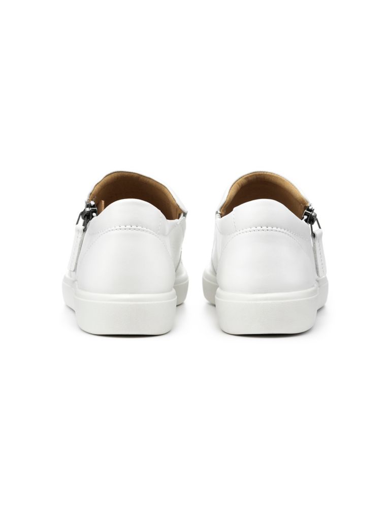 Daisy Extra Wide Fit Leather Zip Trainers 3 of 4