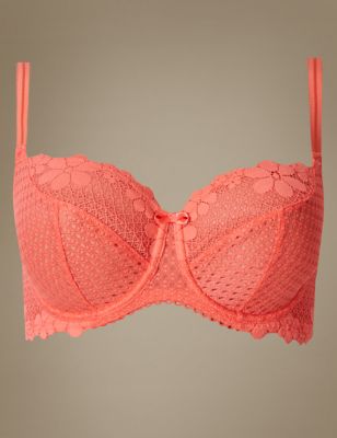 Daisy Lace Non-Padded Balcony Bra DD-GG, M&S Collection