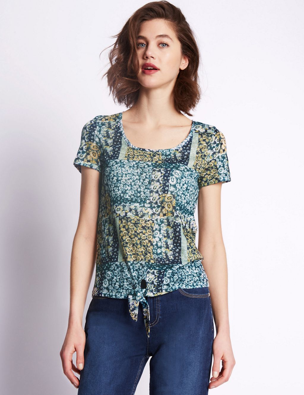 Daisy Patch Print Top 3 of 3