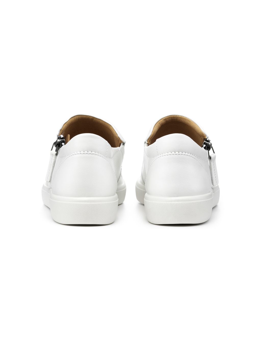 Daisy Wide Fit Leather Flat Trainers 4 of 4