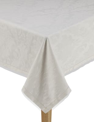 Damask Jacquard Tablecloth M&S