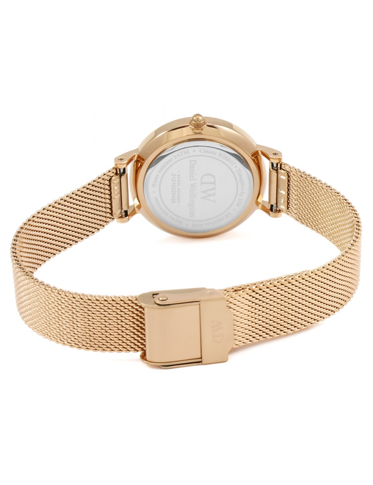 Daniel wellington petite melrose rose gold mesh hot sale metallic bracelet