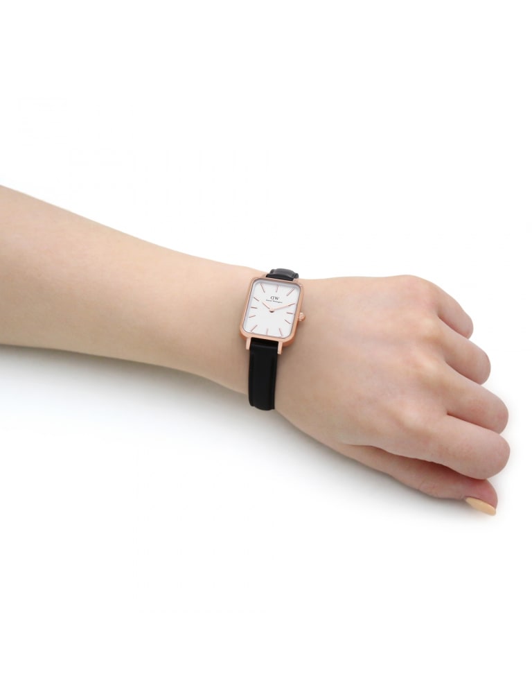 Daniel wellington black leather watch top