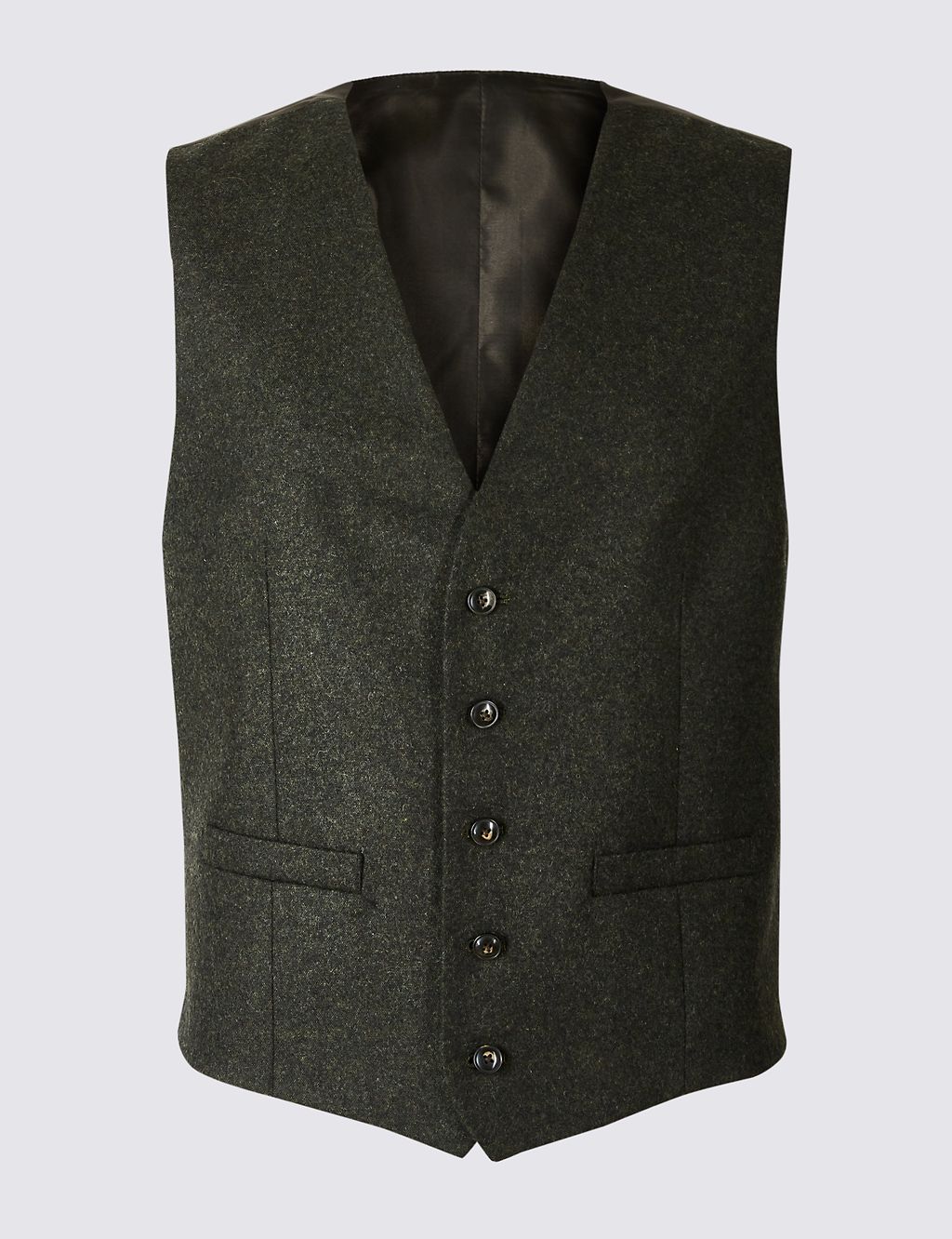 Dark Green Tailored Fit Tailored Waistcoat 1 of 6