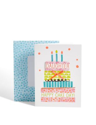 Daughter Cake Day Birthday Card Image 1 of 2