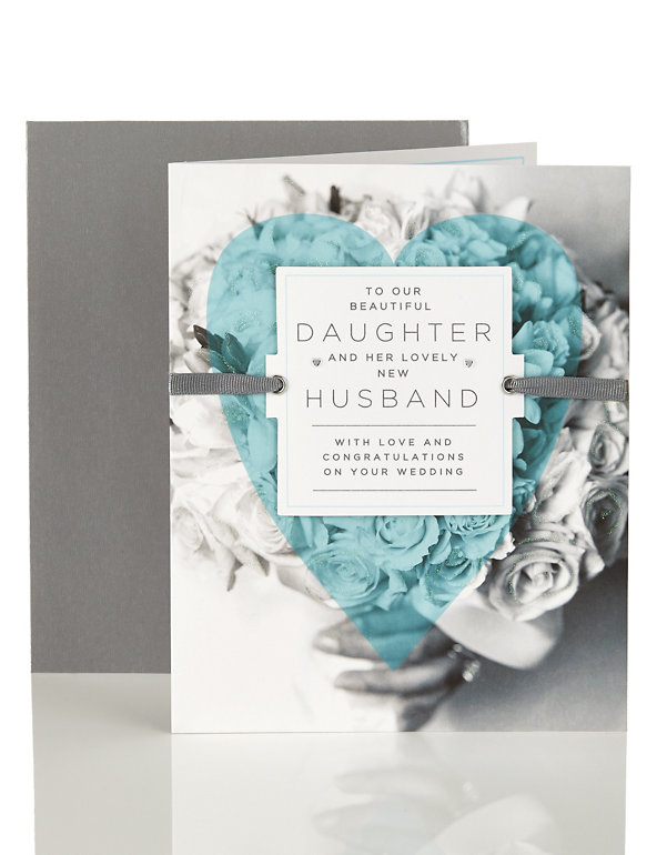 Daughter Wedding Day Congratulations Card Image 1 of 2