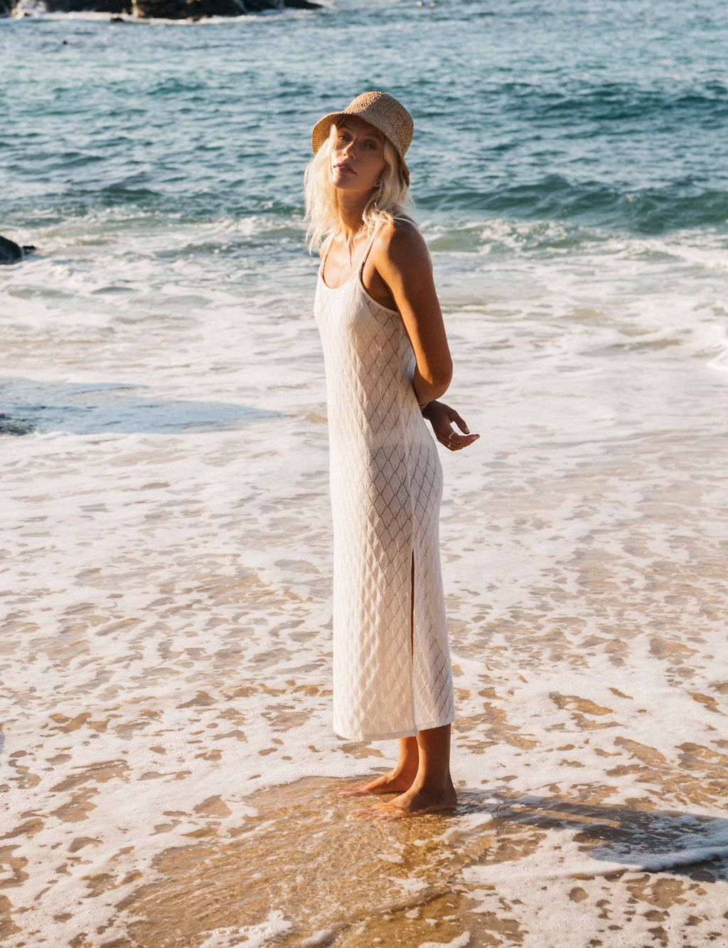 Day Dream Knitted Midi Slip Beach Dress 3 of 6