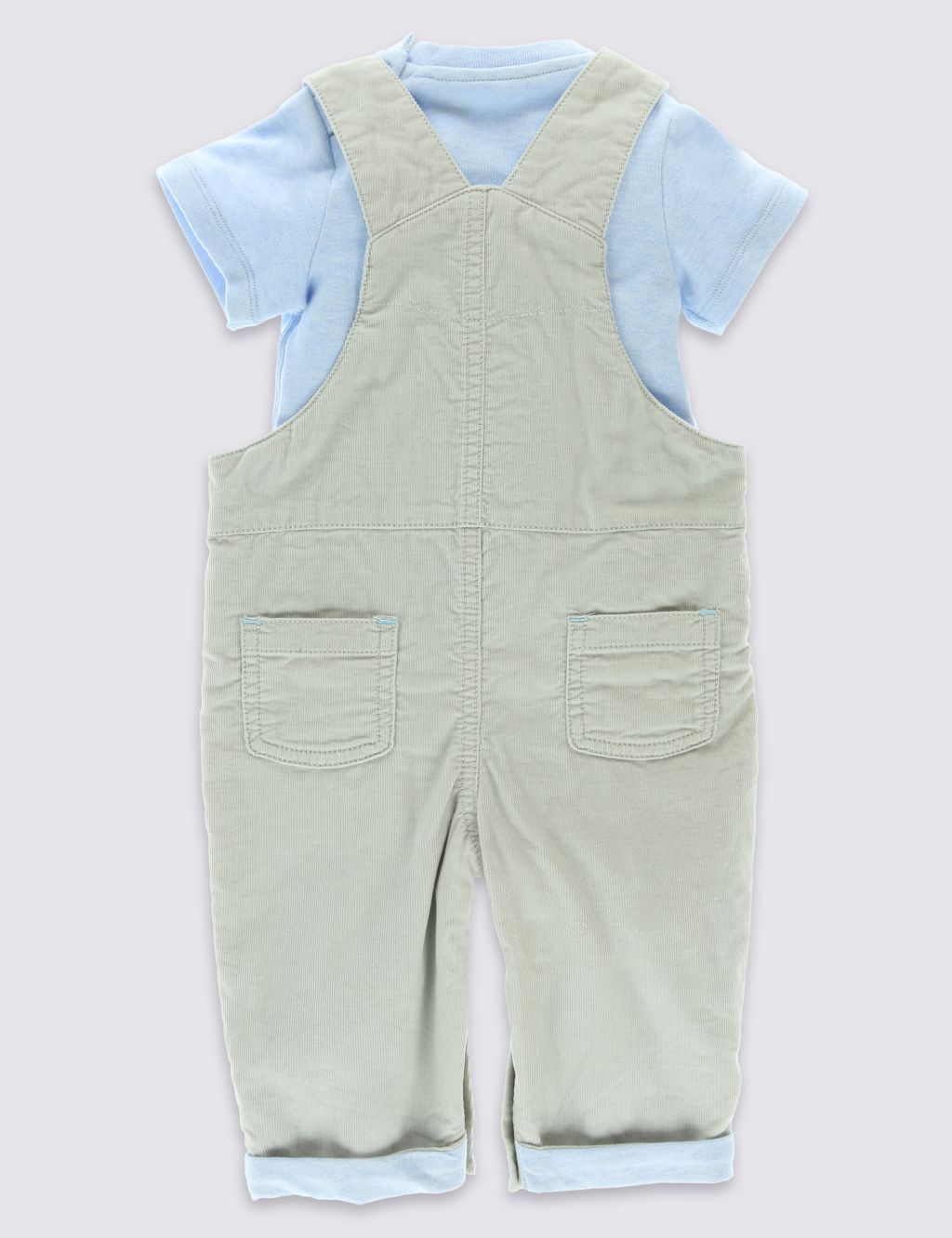 Dear Zoo 2 Piece Pure Cotton Dungaree & Bodysuit Outfit 1 of 5