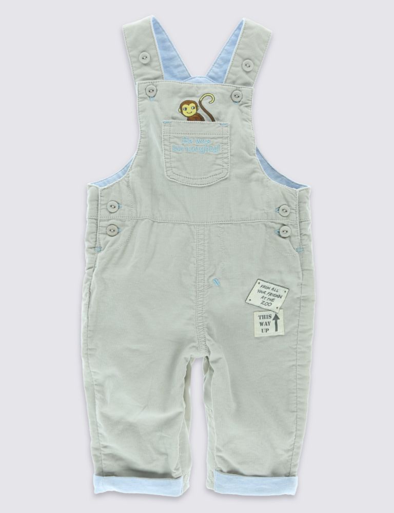 Dear Zoo 2 Piece Pure Cotton Dungaree & Bodysuit Outfit 4 of 5