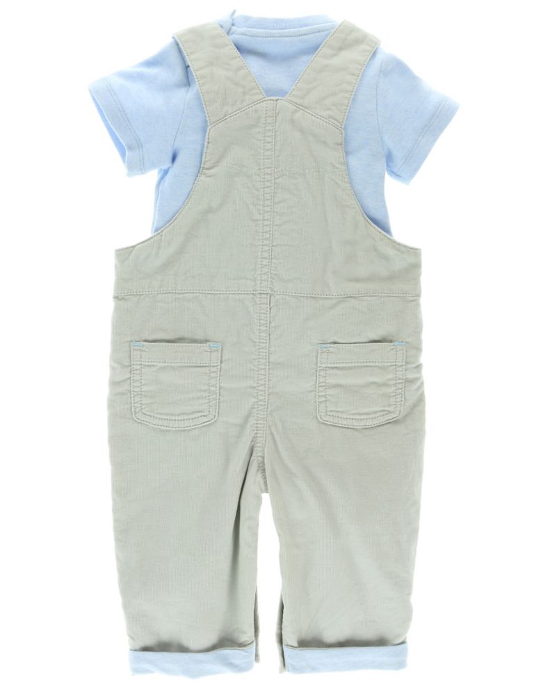 Dear Zoo 2 Piece Pure Cotton Dungaree & Bodysuit Outfit 5 of 5