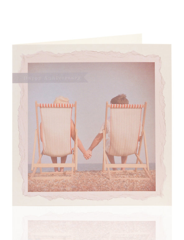 Deck Chairs Anniversary Card Image 1 of 1