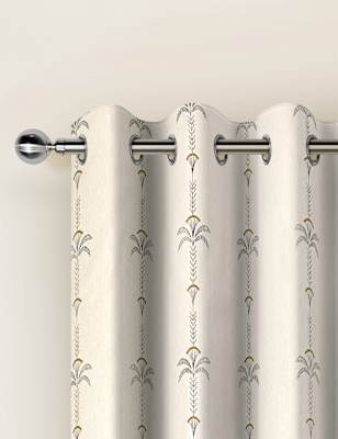 Decorated Palm Eyelet Curtains M S