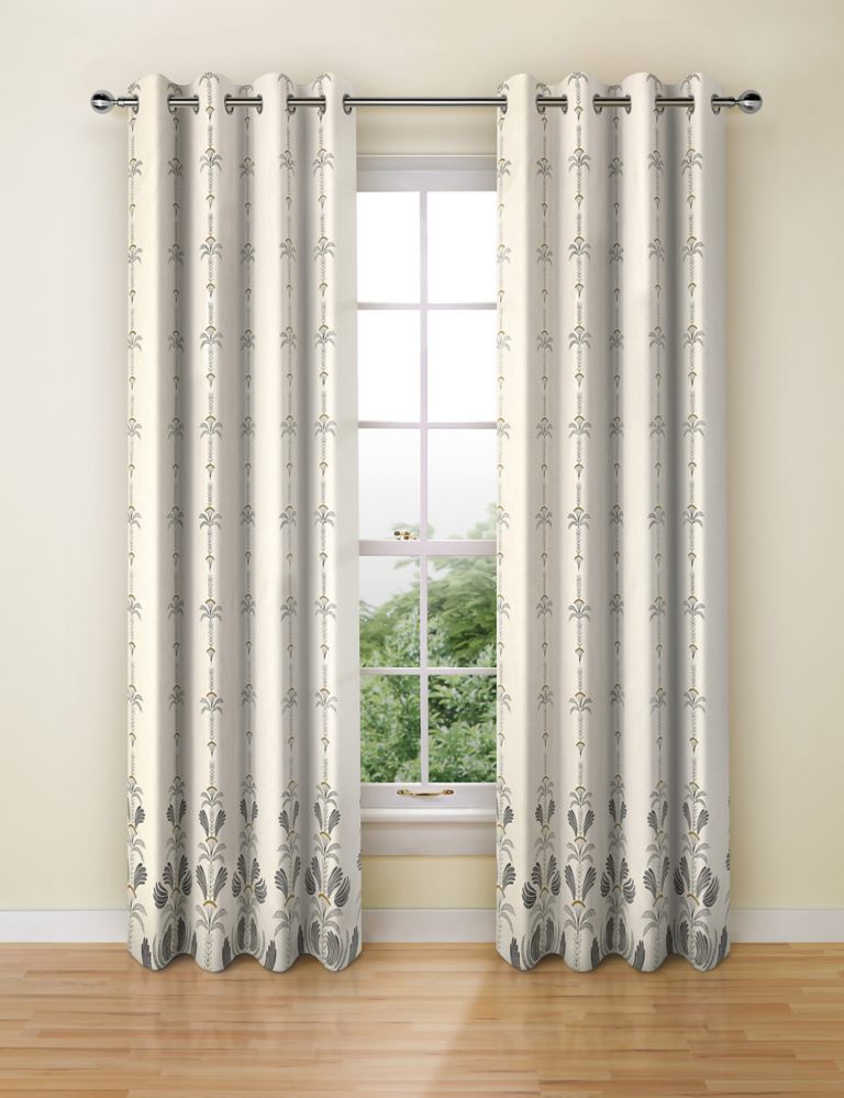 Decorated Palm Eyelet Curtains 1 of 2