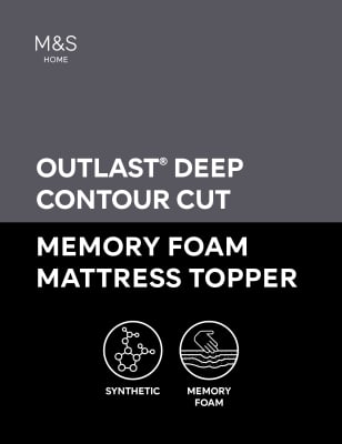 Deep Contour Memory Foam Mattress Topper Outlast M S