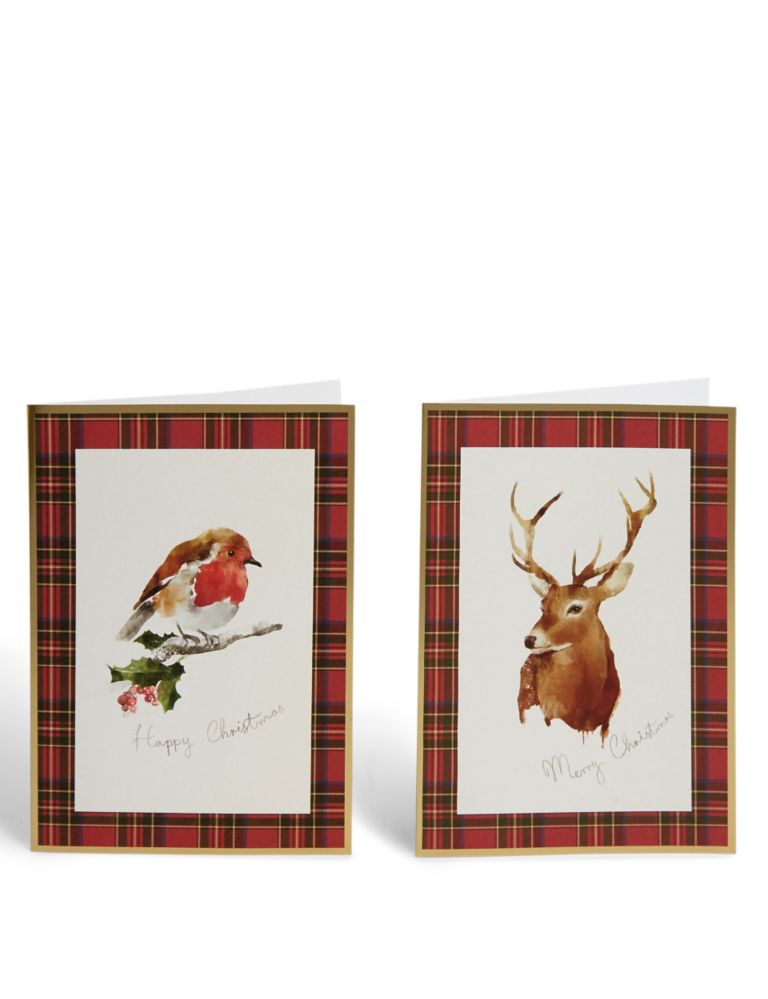 Deer & Robin Christmas Cards - Pack of 20 1 of 4