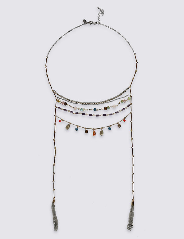 Delicate Layered Tassel Necklace Image 1 of 2