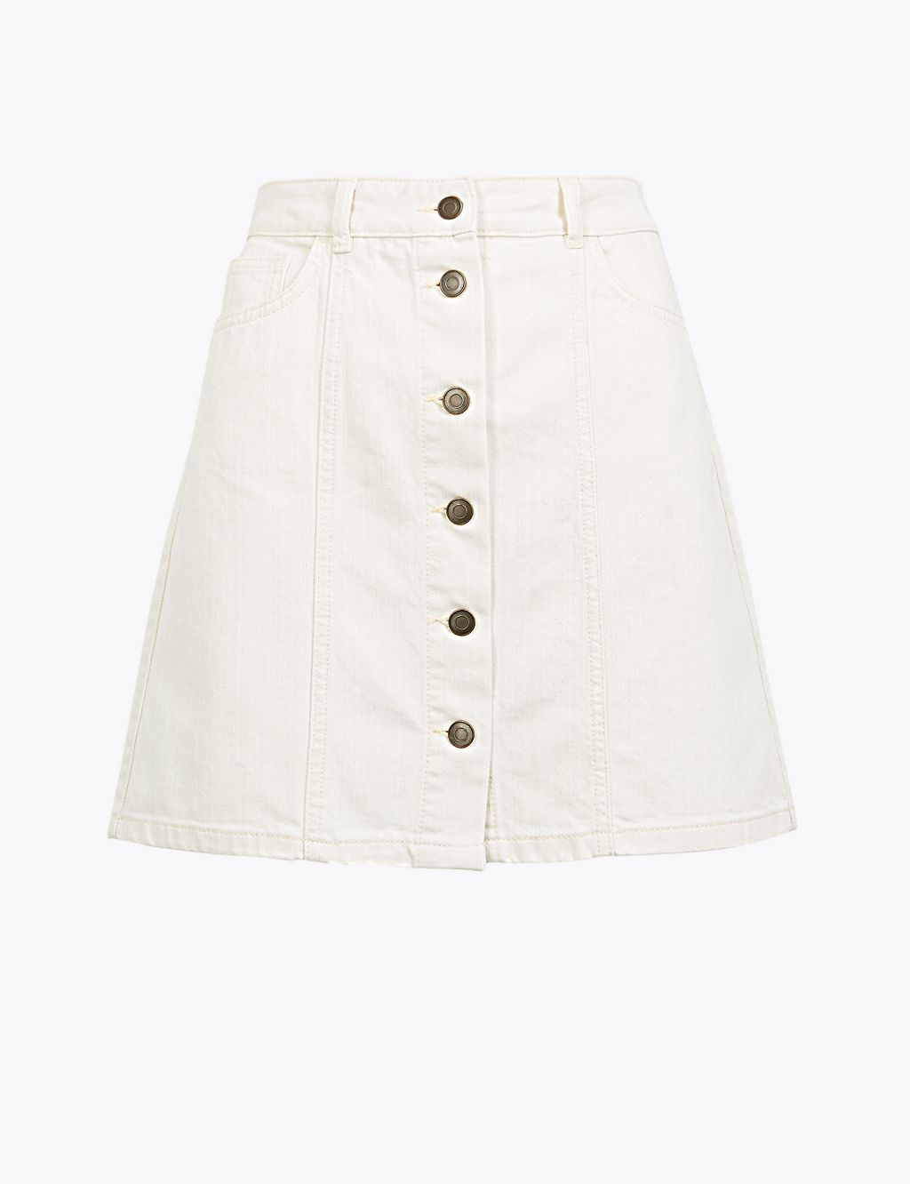 Denim A-Line Mini Skirt 1 of 4