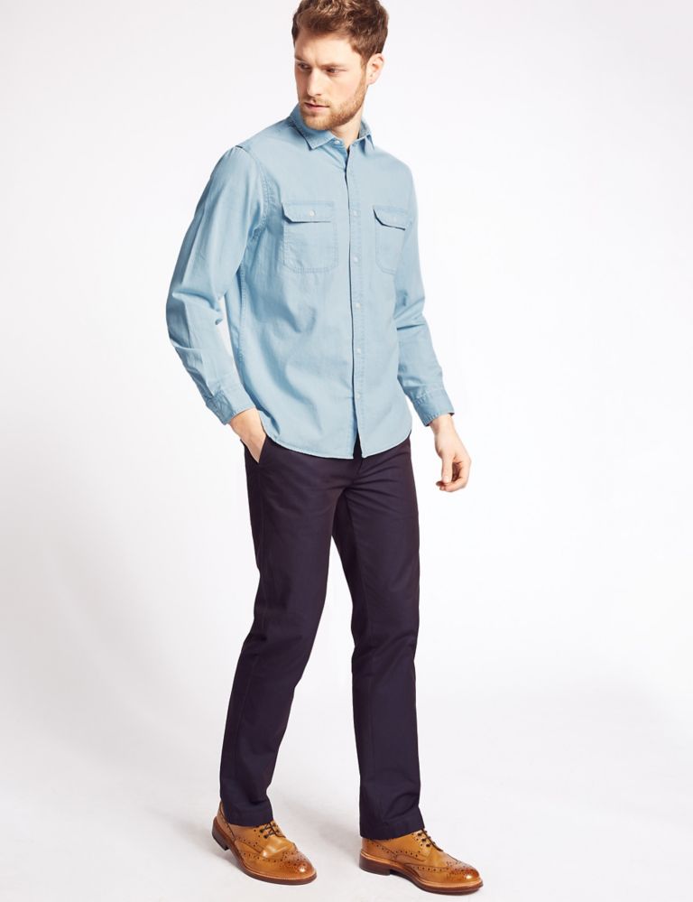 Denim Authentic Shirt with Pockets 3 of 5