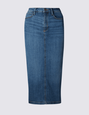 Long denim skirts 2025 marks and spencer