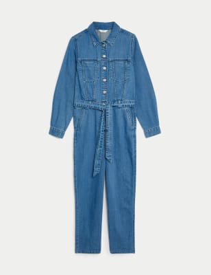 M and s hotsell denim jumpsuit