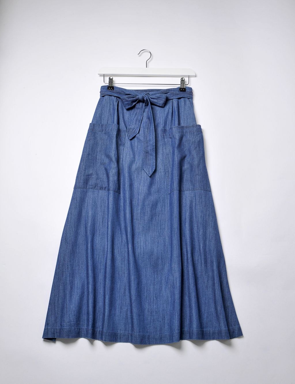 Denim Belted Midaxi Skirt 1 of 5