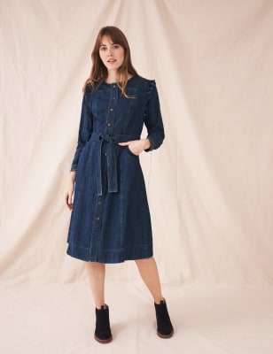 marks spencer denim dress