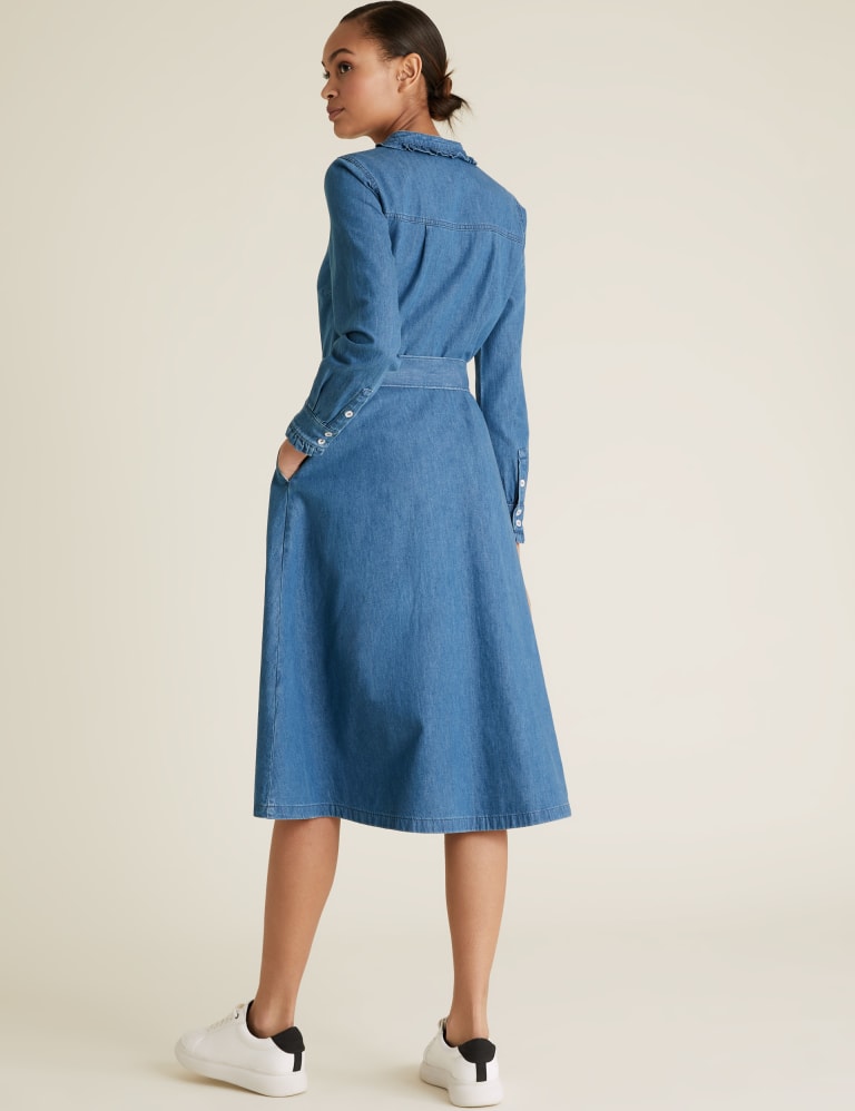 Denim shirt dress m&s store